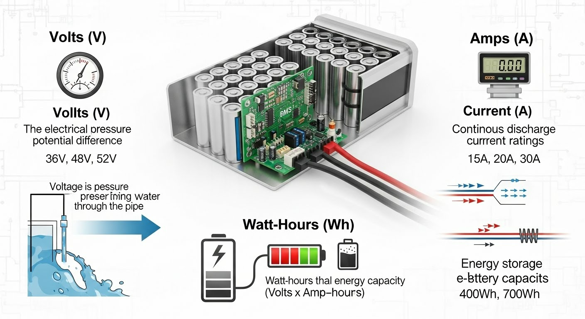 Ebike Battery Capacity & Power: Volts, Amps and Watt-Hours Explained