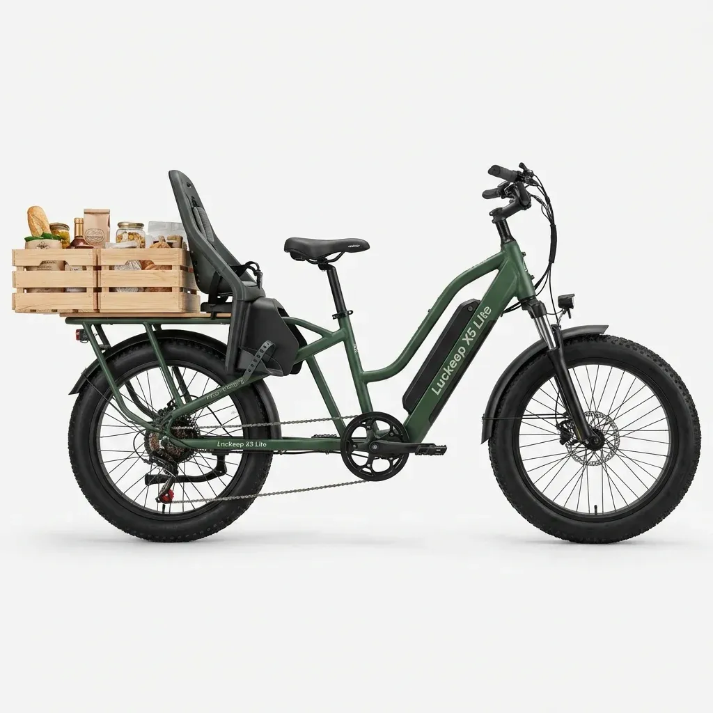 Luckeep X5 Lite: Side profile folding eBike designed for lightweight portability.