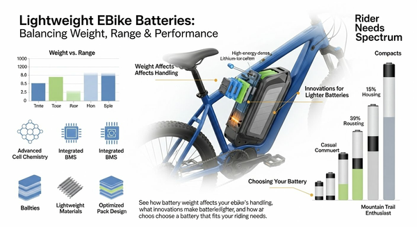 Lightweight Ebike Batteries: Balancing Weight, Range & Performance